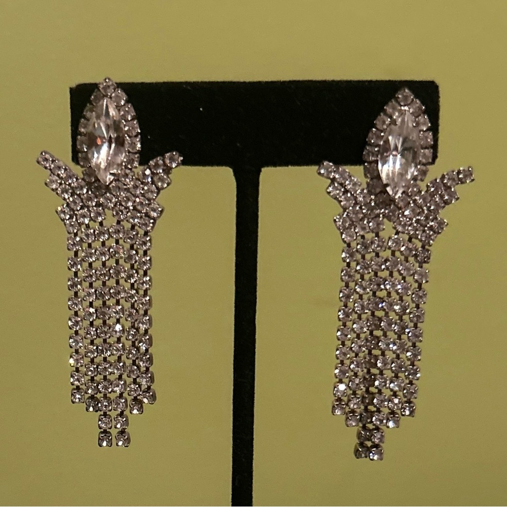 Statement Rhinestone Earrings - Picture 3 of 4